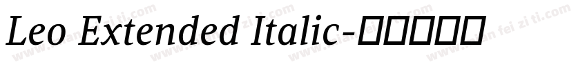 Leo Extended Italic字体转换